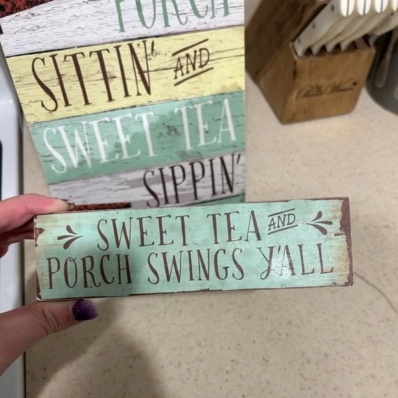 Paula Dean wooden Decorative Sign Set “sweet tea” - Picture 4 of 8